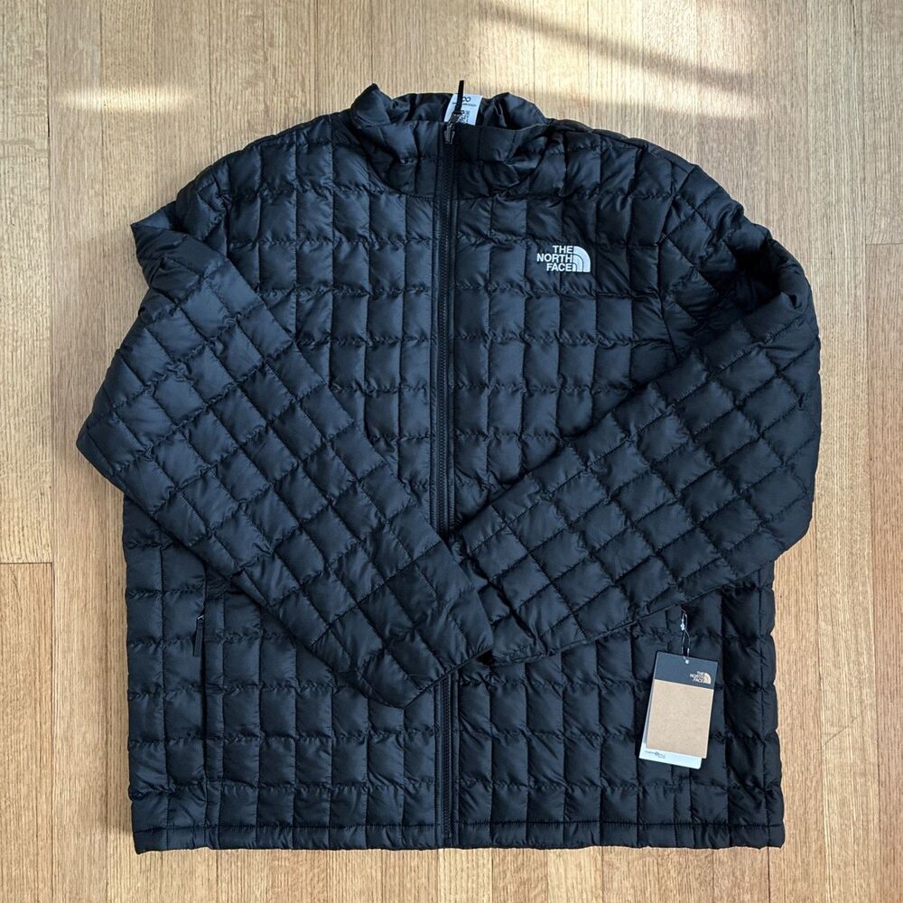 The North Face TNF Thermal Insulation Jacket Men Size 2XL Black Full Zip